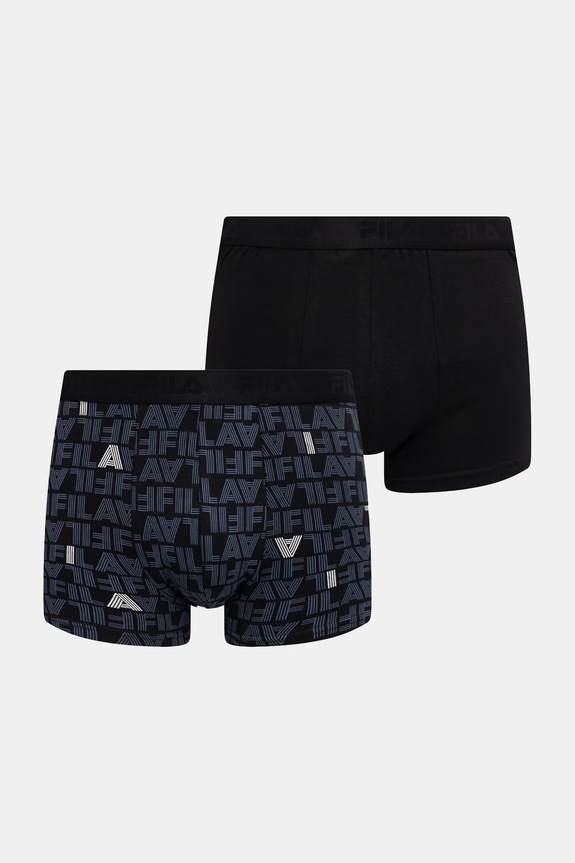 Fila bokserki dopasowane męskie 2-pack czarny FU5368/2