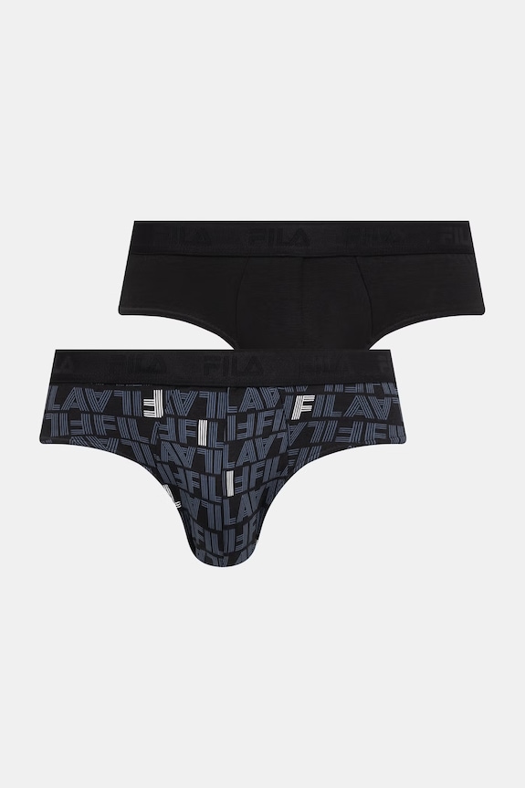 Fila slip pentru bărbați, din bumbac cu elastan pachet de 2 negru FU5369/2