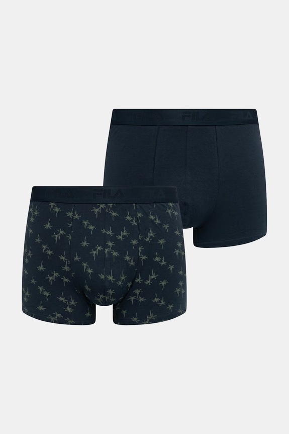 Fila bokserki dopasowane męskie bawełniane z elastanem 2-pack granatowy FU5372/2