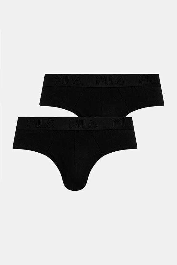 Fila slip pentru bărbați, cu bumbac pachet de 2 negru FU5382/2
