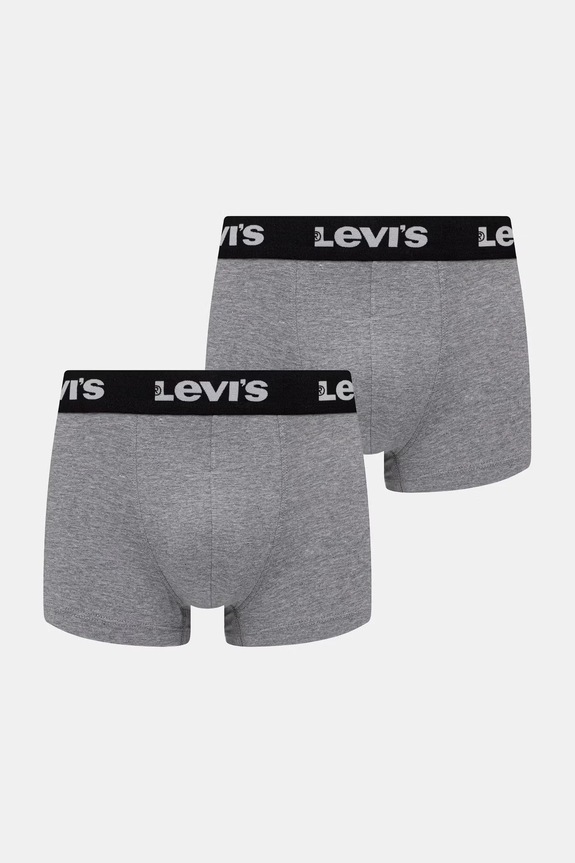 Levi's boxeri pentru bărbați, din bumbac cu elastan pachet de 2 gri 37149.1233