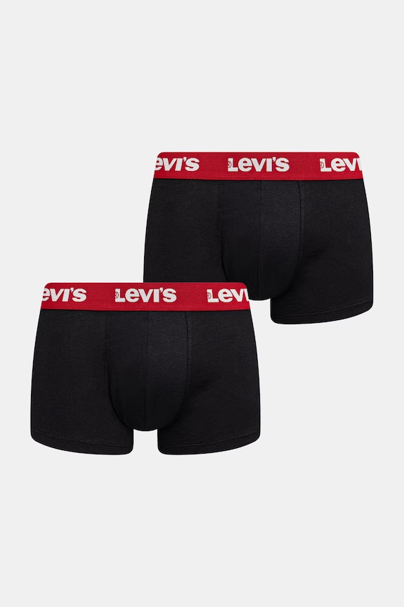 Levi's boxeri pentru bărbați, din bumbac cu elastan pachet de 2 negru 37149.1210