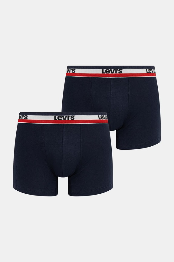 Levi's bokserki męskie bawełniane z elastanem 2-pack granatowy 37149.1243
