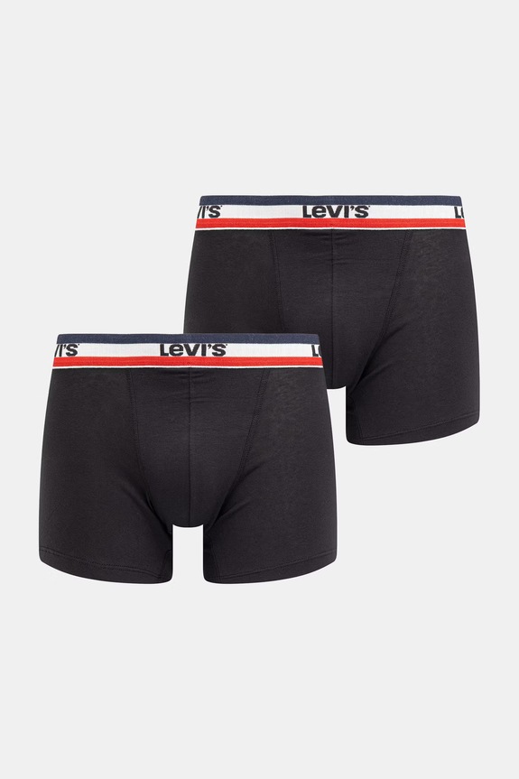 Levi's bokserki męskie bawełniane z elastanem 2-pack czarny 37149.1245
