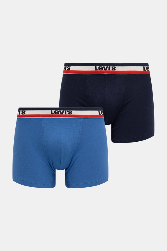 Levi's bokserki męskie bawełniane z elastanem 2-pack niebieski 37149.1247