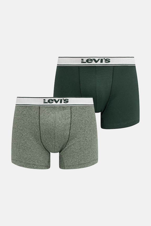 Levi's bokserki męskie bawełniane z elastanem 2-pack zielony 37149.1253