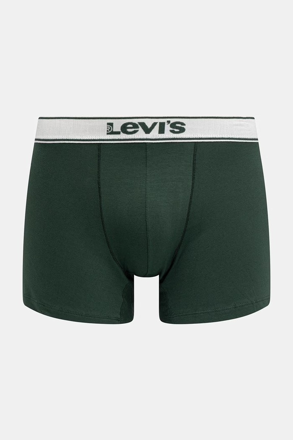 Levi's bokserki męskie bawełniane z elastanem 2-pack 37149.1253 zielony AA00
