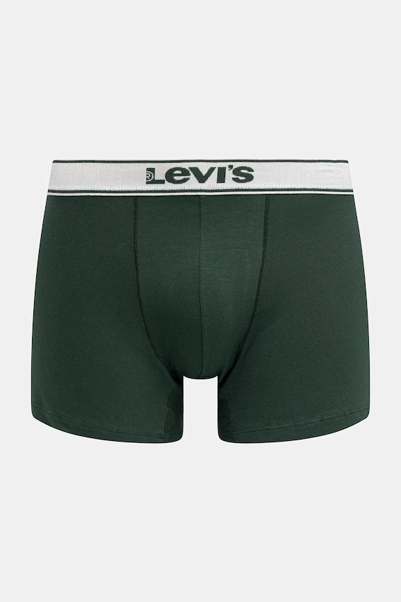 Levi's bokserki męskie bawełniane z elastanem 2-pack 37149.1253 zielony AA00