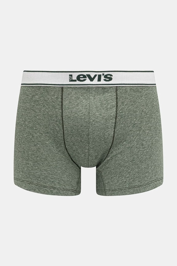 Odzież Levi's bokserki męskie bawełniane z elastanem 2-pack 37149.1253 zielony