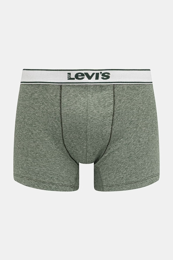 Odzież Levi's bokserki męskie bawełniane z elastanem 2-pack 37149.1253 zielony