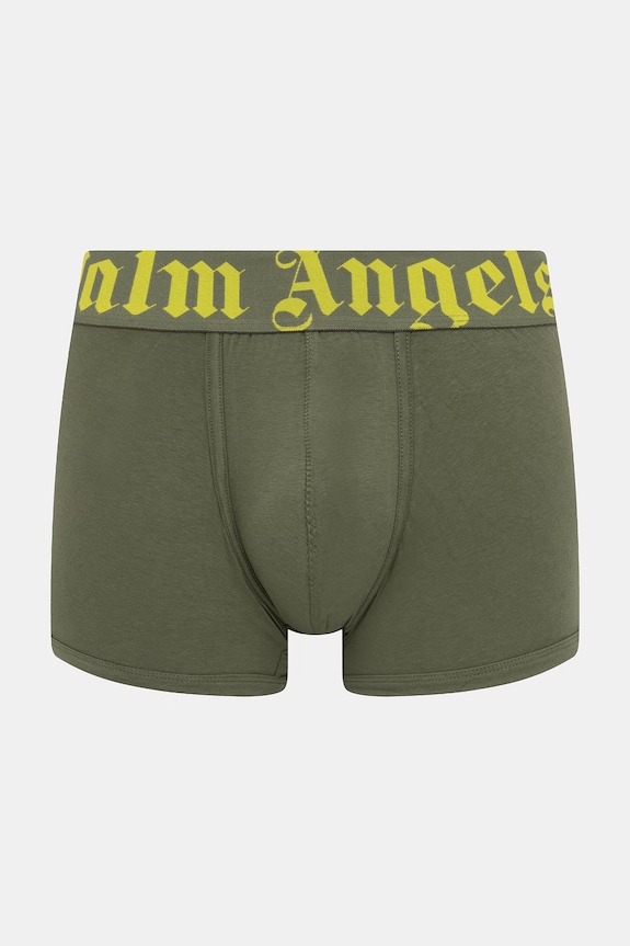 Palm Angels bokserki dopasowane męskie z bawełną 2-pack PLA1UMBTR11BI zielony AA00