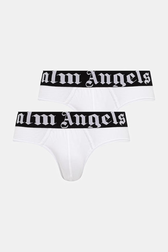 Palm Angels slipy męskie z bawełną 2-pack biały PLA1UMBSP08BI