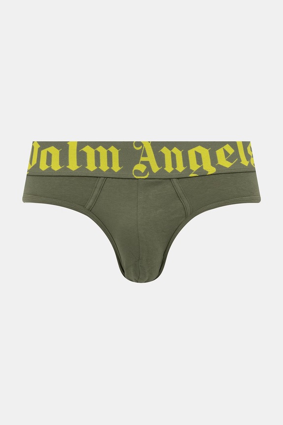 Palm Angels slipy męskie z bawełną 2-pack PLA1UMBSP08BI zielony AA00