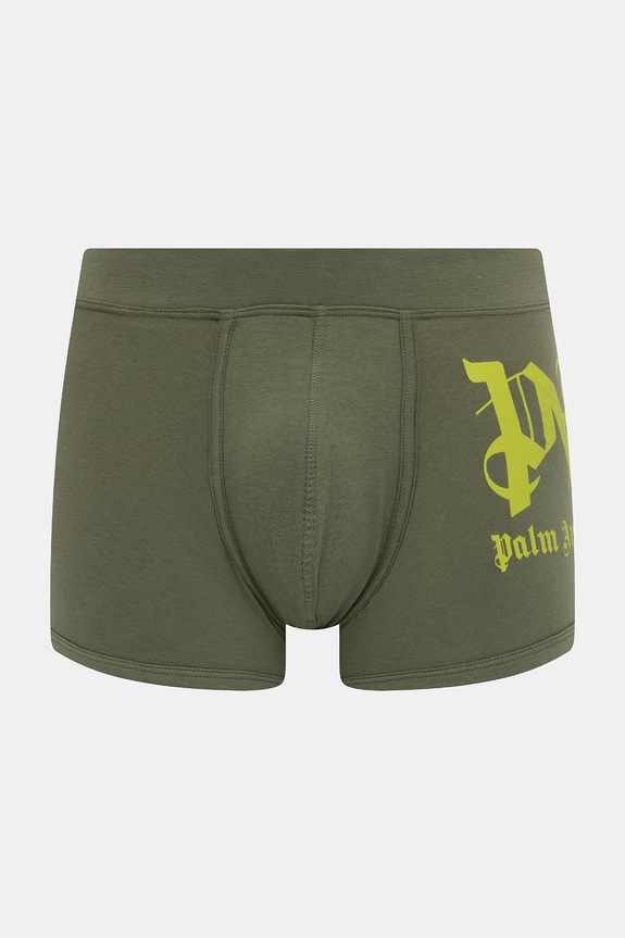 Palm Angels bokserki dopasowane męskie z bawełną 2-pack PLA1UMBTR07BI zielony AA00