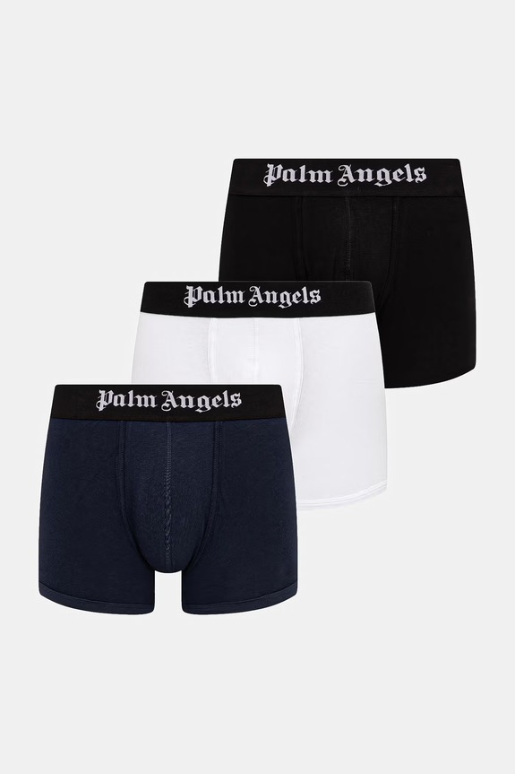 Palm Angels bokserki dopasowane męskie bawełniane z elastanem 3-pack biały PLA1UMBTR01TR