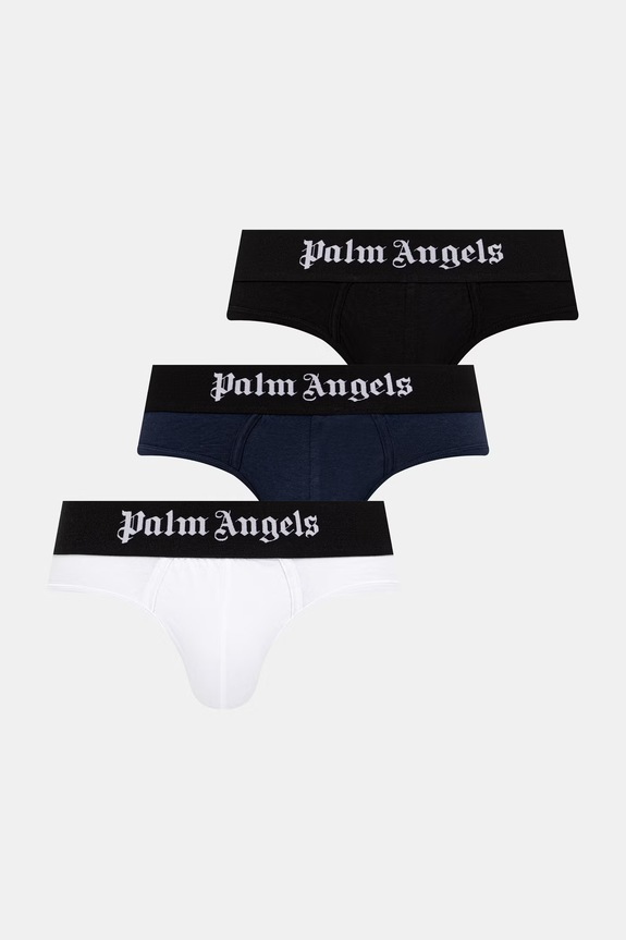Palm Angels slipy męskie z bawełną 3-pack biały PLA1UMBSP01TR