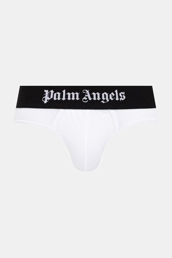 Palm Angels slipy męskie z bawełną 3-pack PLA1UMBSP01TR biały AA00