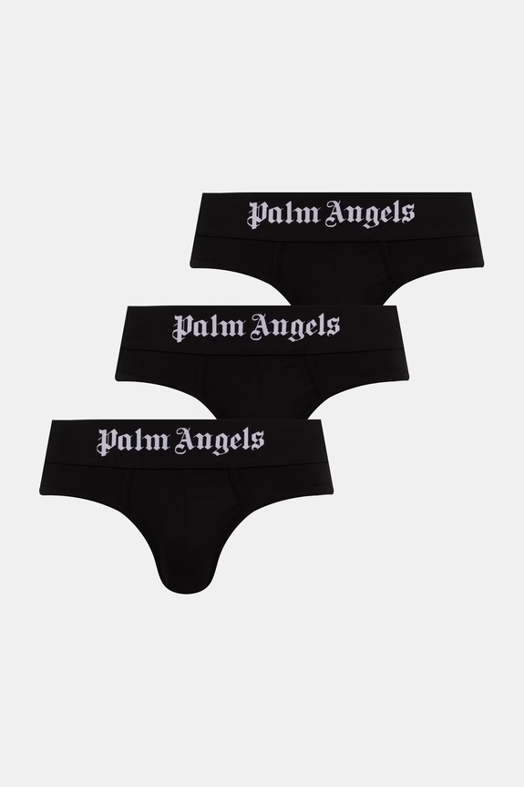 Palm Angels slipy męskie z bawełną 3-pack czarny PLA1UMBSP01TR