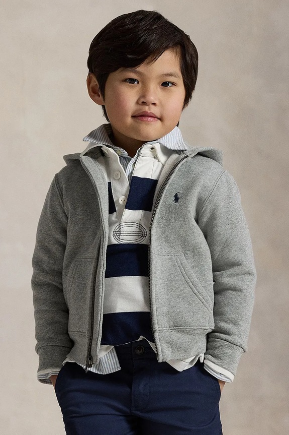 Polo Ralph Lauren - Detská mikina 110-128 cm melanž sivá 322547626002