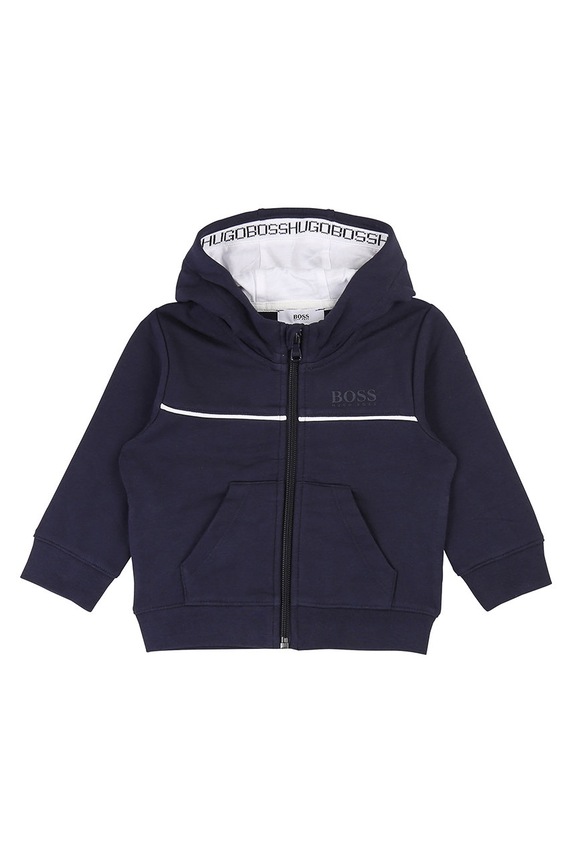 Boss - Dětská mikina 86-98 cm s kapucí námořnická modř J05P04.86.98
