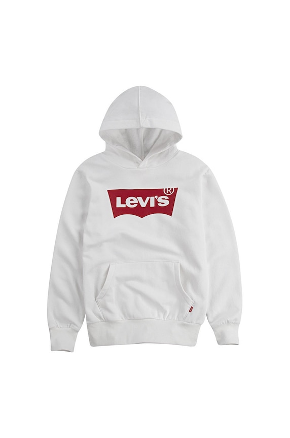 Levi's Bluza dziecięca z kapturem biały 8E8778.NOS.B