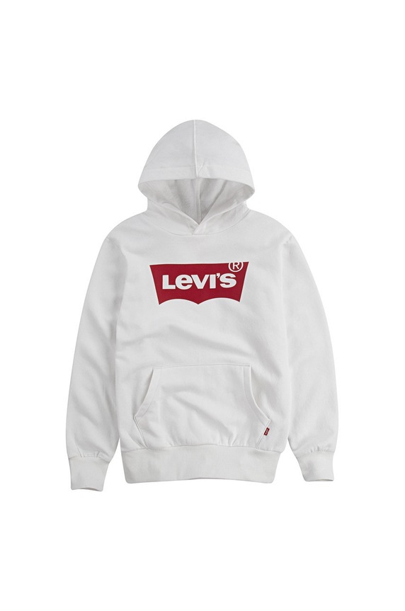 Παιδική μπλούζα Levi's με κουκούλα λευκό 9E8778.NOS.B