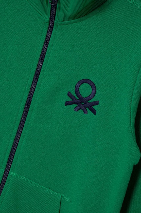 Fiú United Colors of Benetton gyerek melegítőfelső pamutból 3J68C501B.G.NOS zöld