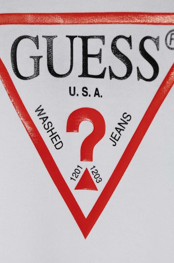 Chlapec Detská bavlnená mikina Guess L73Q09.KAUG0.9BYH biela