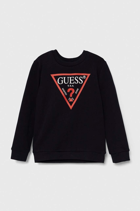 Guess hanorac de bumbac pentru copii print bleumarin N73Q10.KAUG0.9BYH