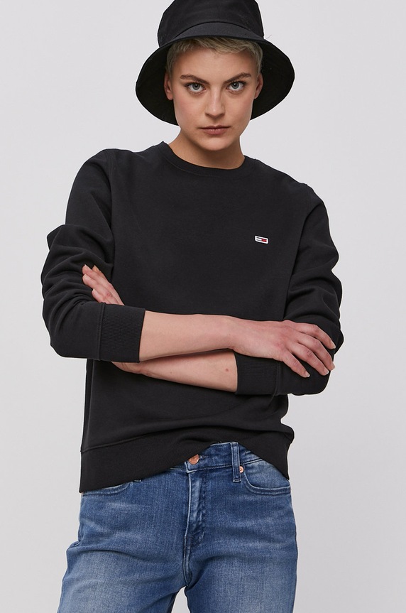Tommy Jeans - Mikina čierna DW0DW09227.NOS