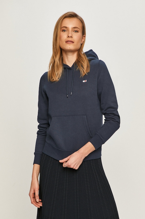 Tommy Jeans - Mikina s kapucňou tmavomodrá DW0DW09228