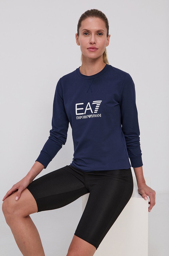 EA7 Emporio Armani bluza 8NTM35.TJCQZ z elastanem granatowy 8NTM35.TJCQZ