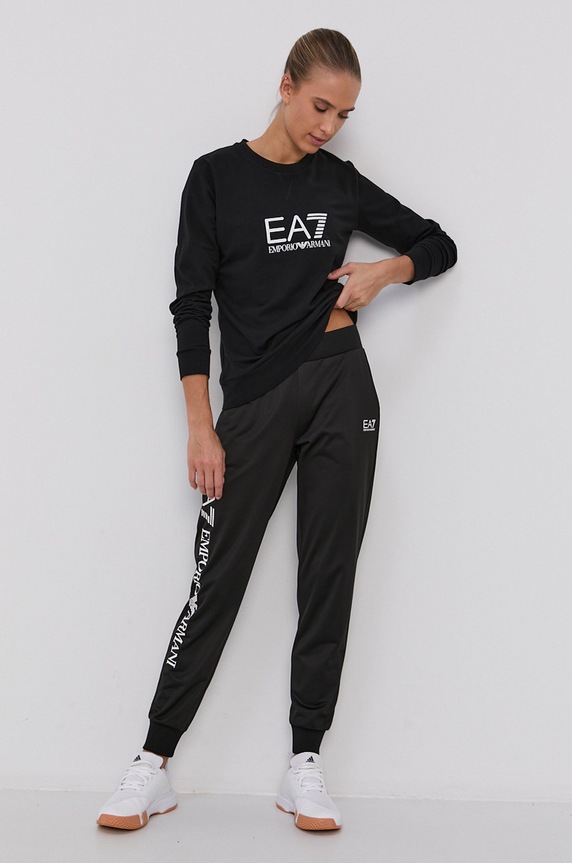 EA7 Emporio Armani bluza 8NTM35.TJCQZ z elastanem czarny 8NTM35.TJCQZ