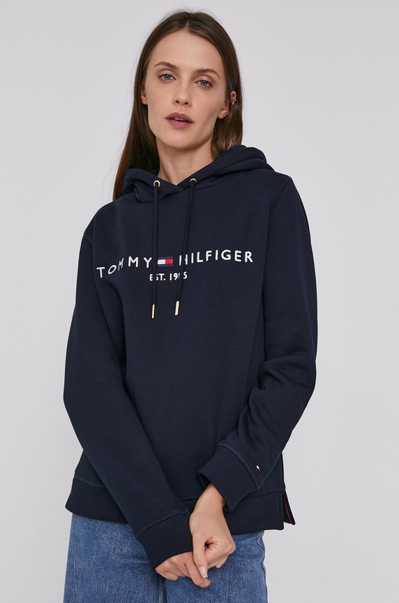 Tommy Hilfiger felső aplikációval sötétkék WW0WW31998.NOS