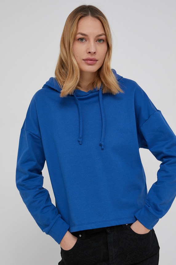 Only Bluza z kapturem niebieski 15241103.DejaVuBlue