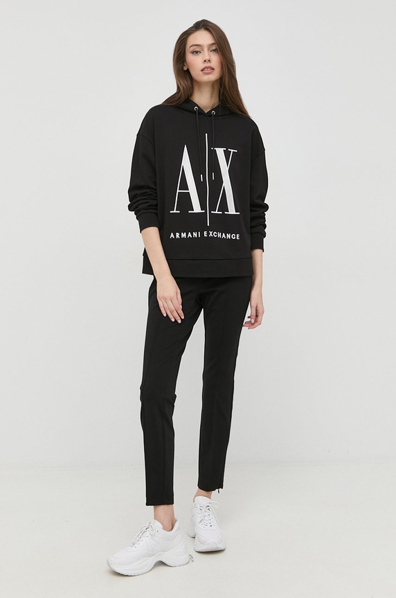 Armani Exchange hanorac de bumbac 8NYM52.YJ68Z.NOS negru AA00