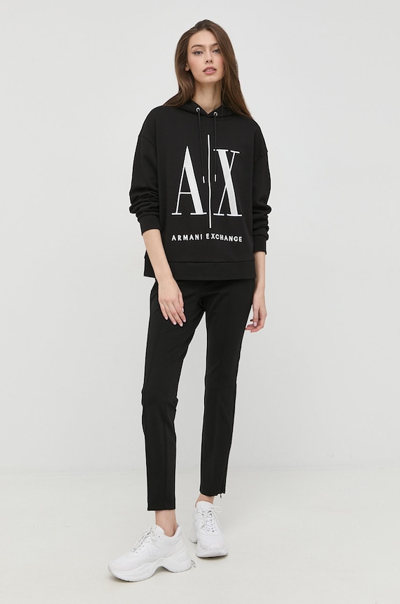 Armani Exchange hanorac de bumbac 8NYM52.YJ68Z.NOS negru AA00