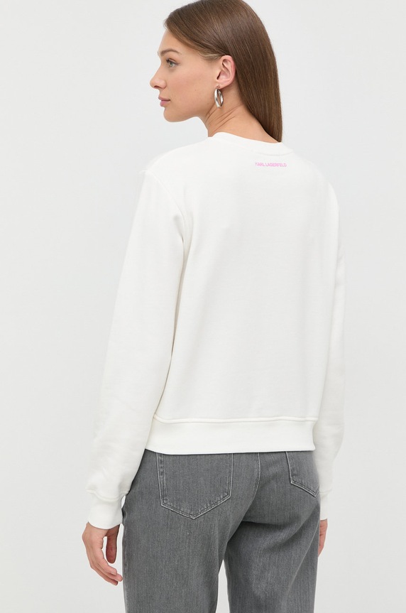 Odzież Karl Lagerfeld bluza bawełniana 225W1804 225W1804 biały