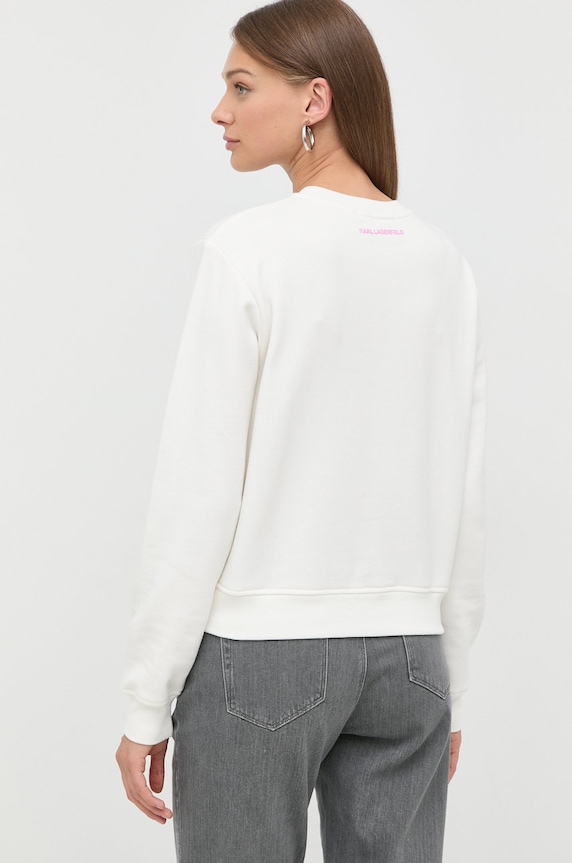 Odzież Karl Lagerfeld bluza bawełniana 225W1804 225W1804 biały