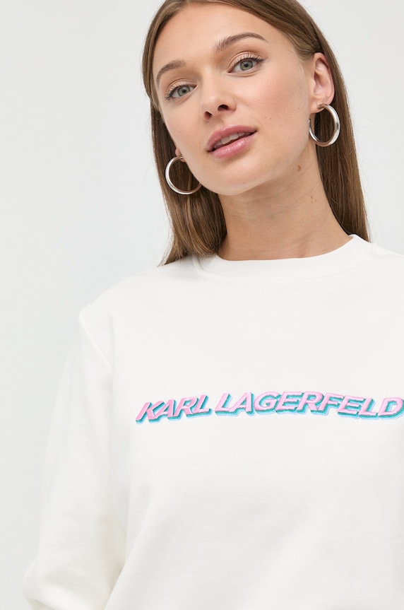 Karl Lagerfeld bluza bawełniana 225W1804 225W1804 biały