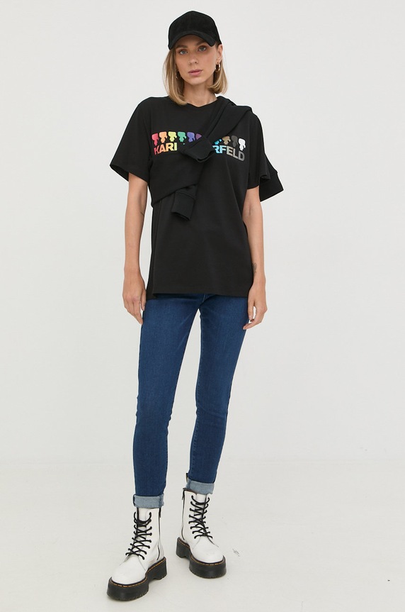 Karl Lagerfeld bluza 225W1811 225W1811 czarny AA00