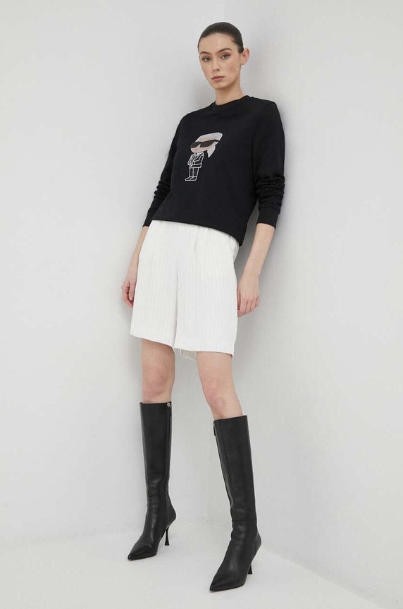 Karl Lagerfeld bluza bawełniana 230W1870 czarny AA00