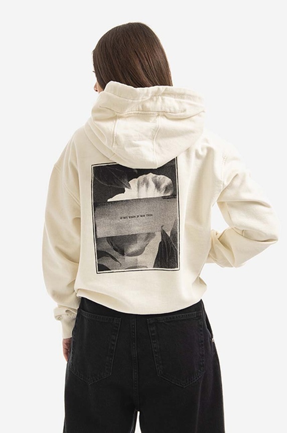 Odjeća Pamučna dukserica Tom Wood Wood Eden Hoodie 22191.015 bež