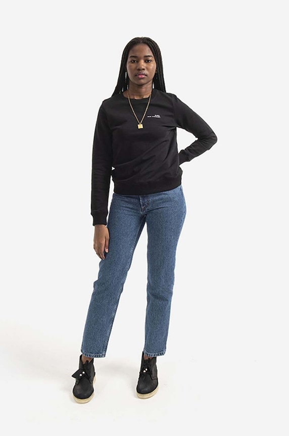 Bavlnená mikina A.P.C. Sweat Item F OEAS-F27663 BLACK COEAS.F27663 čierna AA00