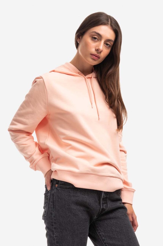Bavlnená mikina A.P.C. Hoodie Item F COEAS-F27674 BLACK COEAS.F27674 oranžová