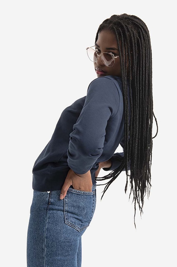 Bavlnená mikina A.P.C. Sweat Tina COEBH-F27561 MARINE COEBH.F27561
