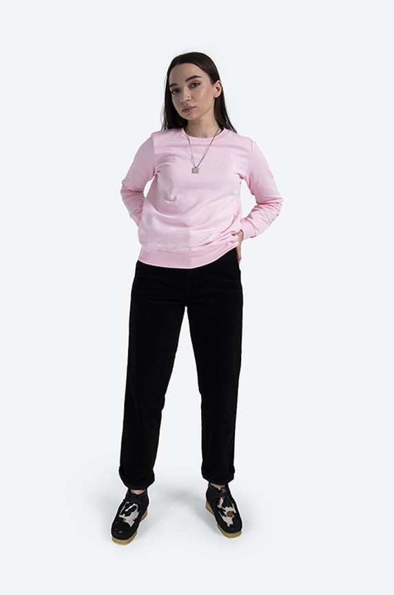 A.P.C. bluza bawełniana Sweat Skye COEBH.F27700 różowy AA00