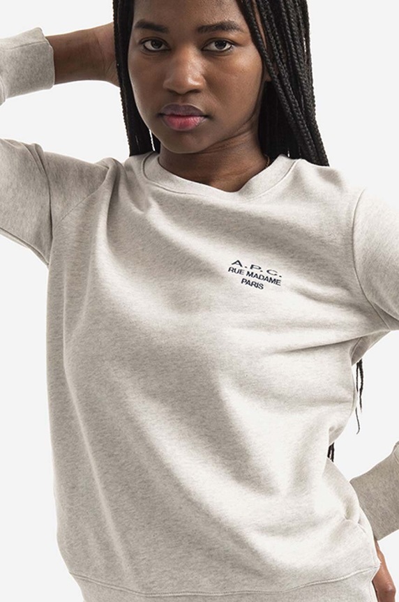 A.P.C. cotton sweatshirt Sweat SkyeCOEBH-F27700 MARINE COEBH.F27700 gray