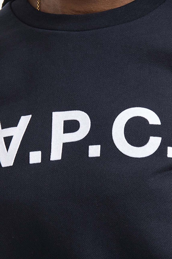 Bavlněná mikina A.P.C. Sweat Viva COECQ.F27644 námořnická modř
