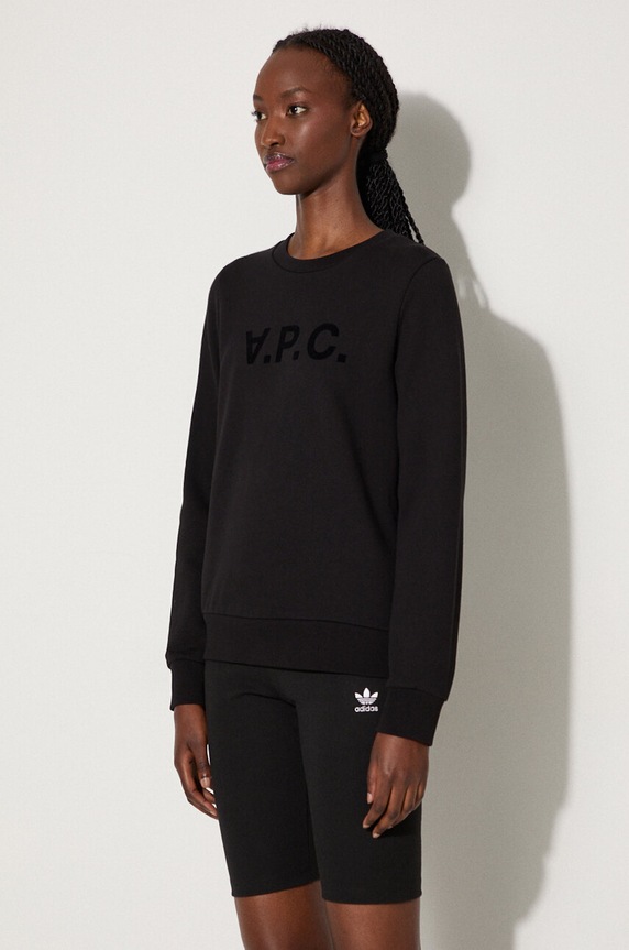 A.P.C. bluza bawełniana Sweat Viva czarny COECQ.F27644